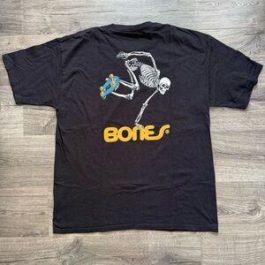 Powell Peralta Faded Black Skate BONES Skeleton T Shirt XL Men Vintage